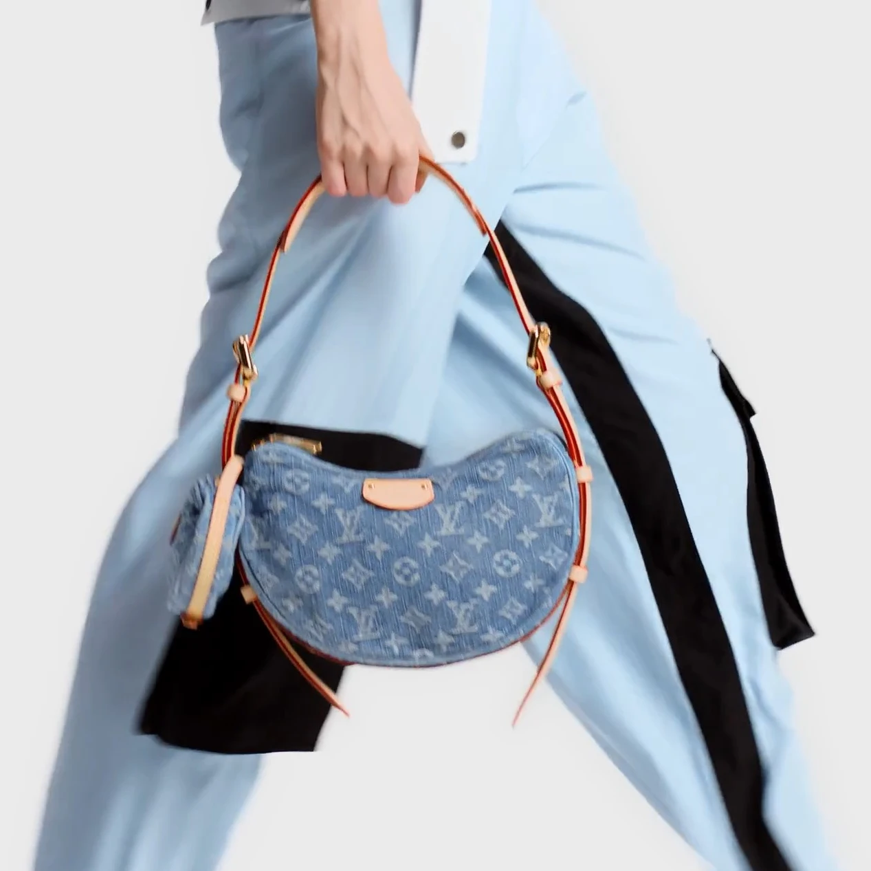 Replica bag Louis Vuitton M46856 Croissant MM Denim Blue
