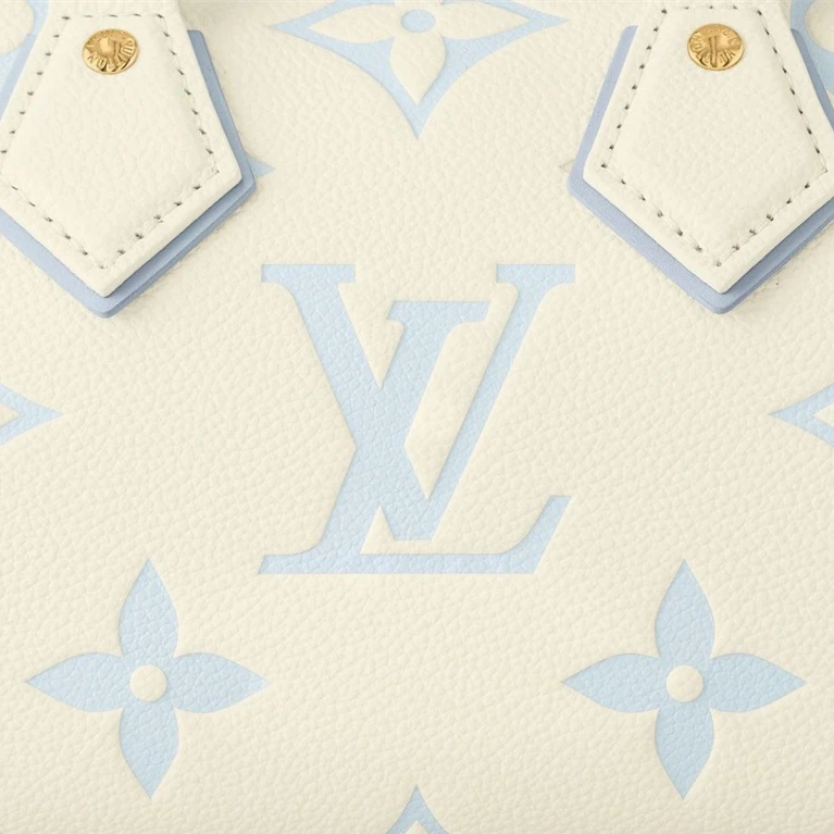 Replica bags Louis Vuitton M46883 Speedy Bandoulière 20 Bicolor Monogram Empreinte Leather Blue