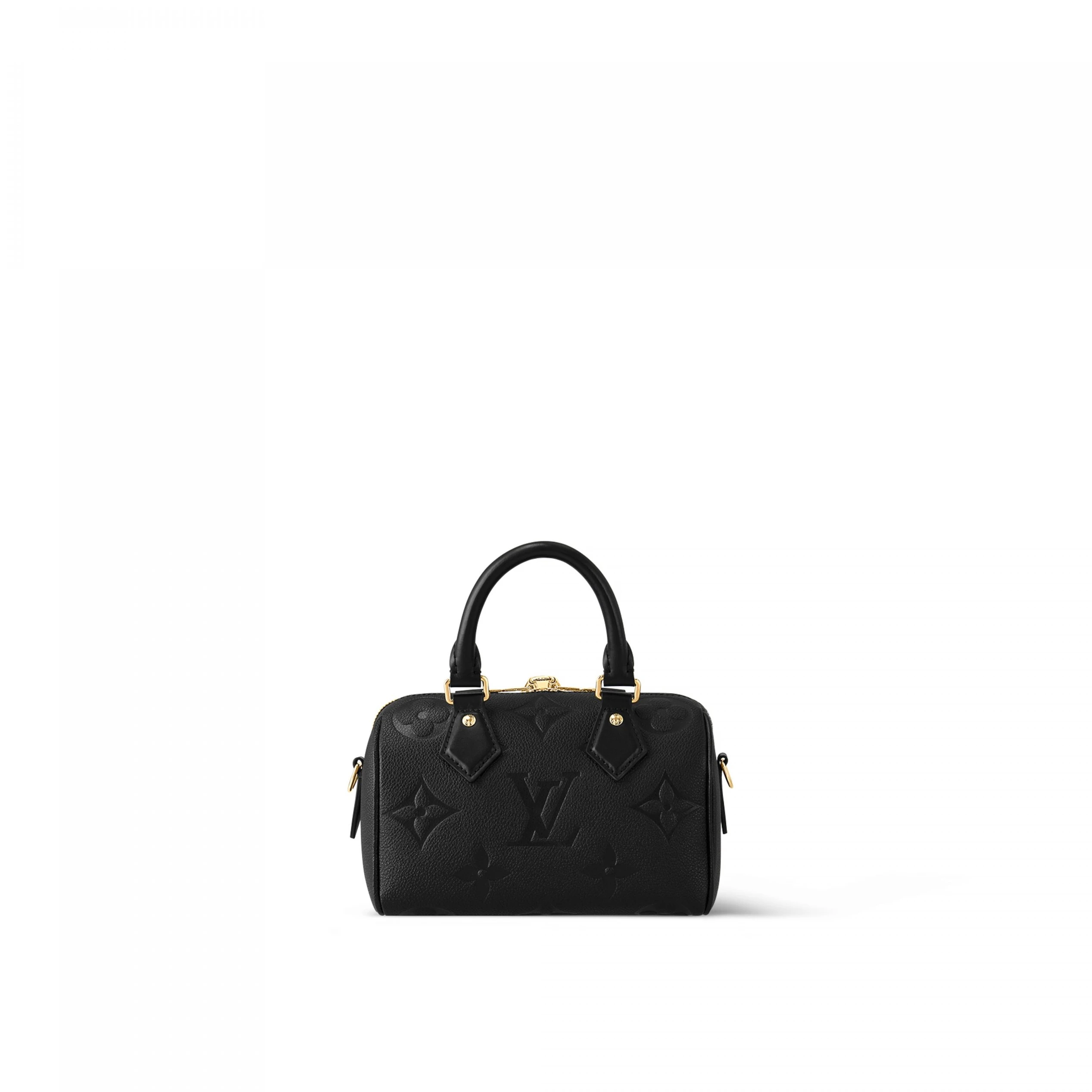 Replica bags lv Louis Vuitton M58953 Speedy Bandoulière 20 Monogram Empreinte Leather Black