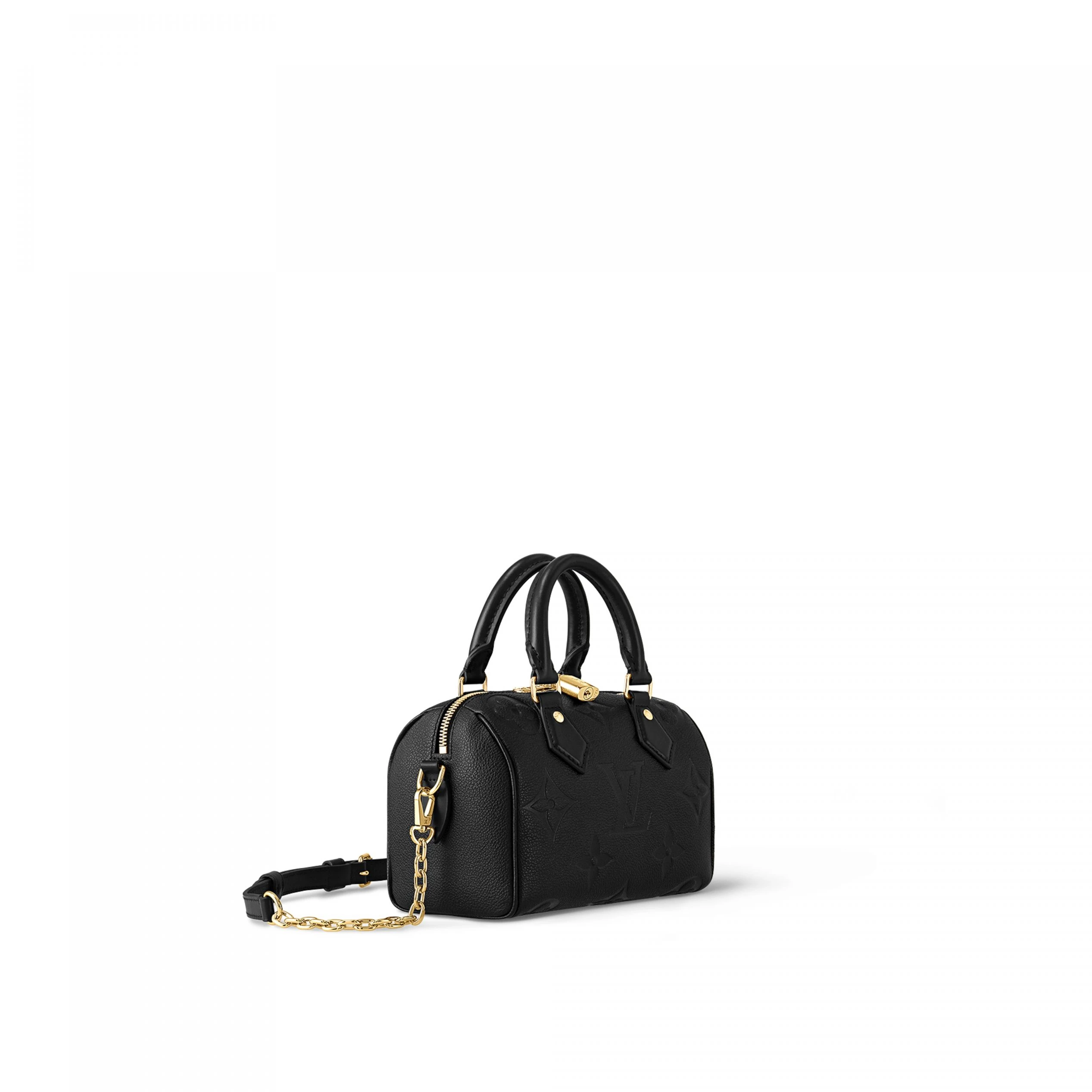 Replica bags lv Louis Vuitton M58953 Speedy Bandoulière 20 Monogram Empreinte Leather Black