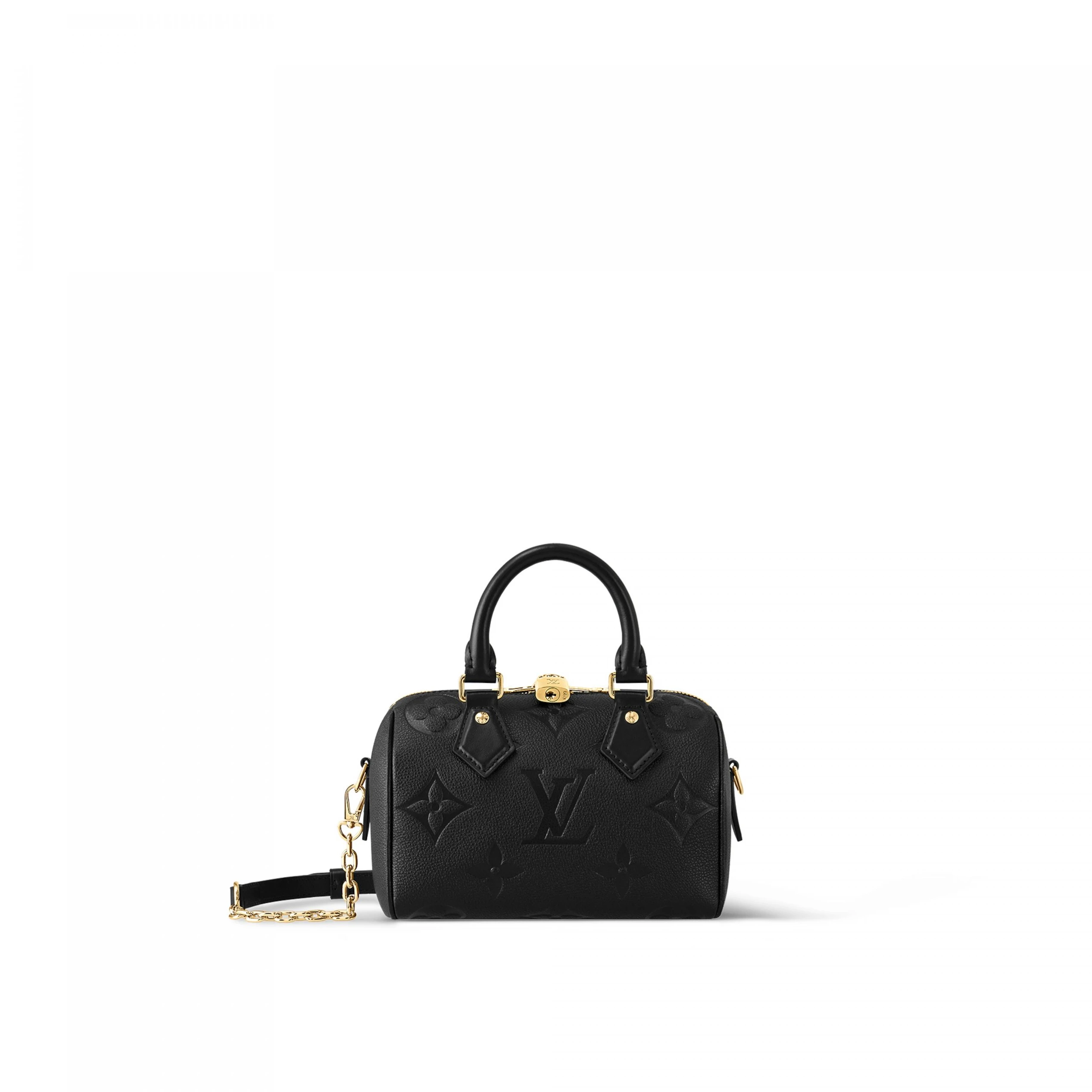 Louis Vuitton M58953 Speedy Bandoulière 20 Monogram Empreinte Leather Black