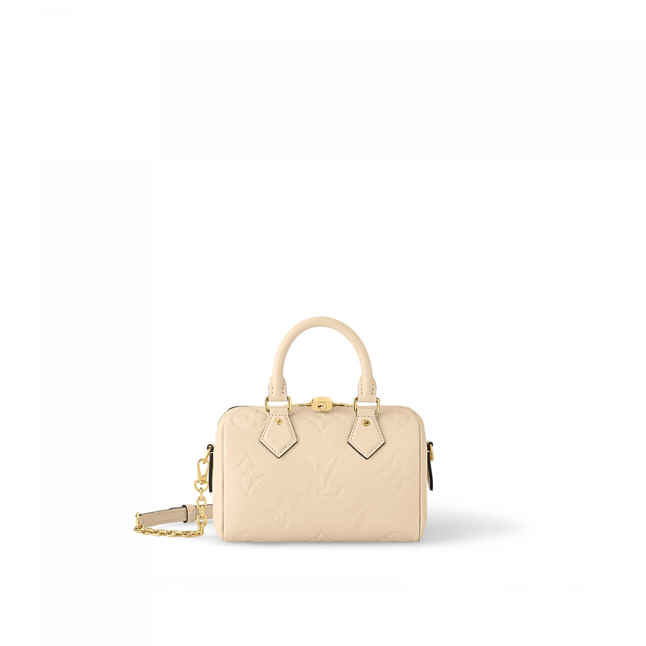 Louis Vuitton M58954 Speedy Bandoulière 20 Monogram Empreinte Leather Crème Beige