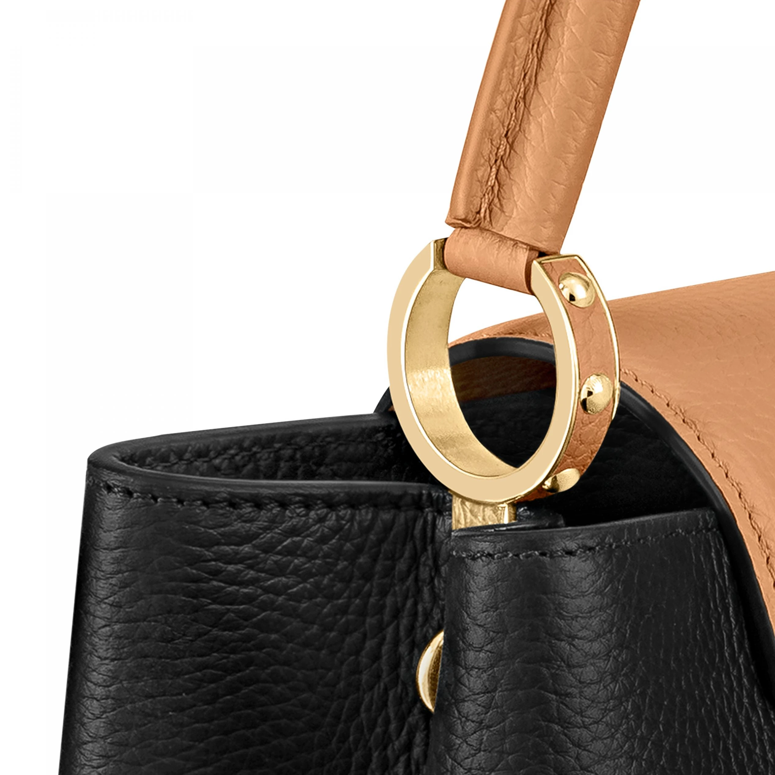 Replica bags Louis Vuitton M59466 Capucines PM Black Gold Arizona