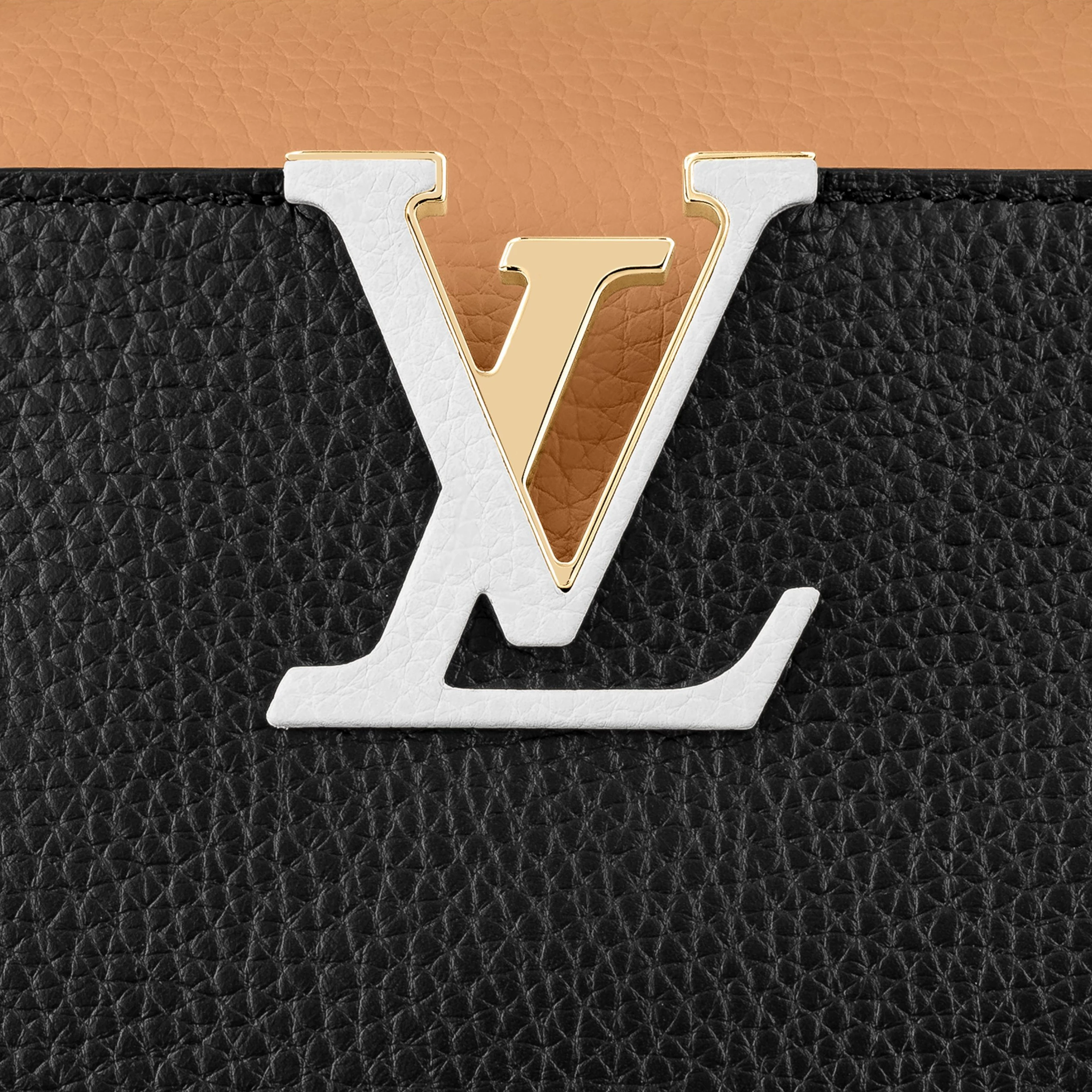 Replica bags Louis Vuitton M59466 Capucines PM Black Gold Arizona