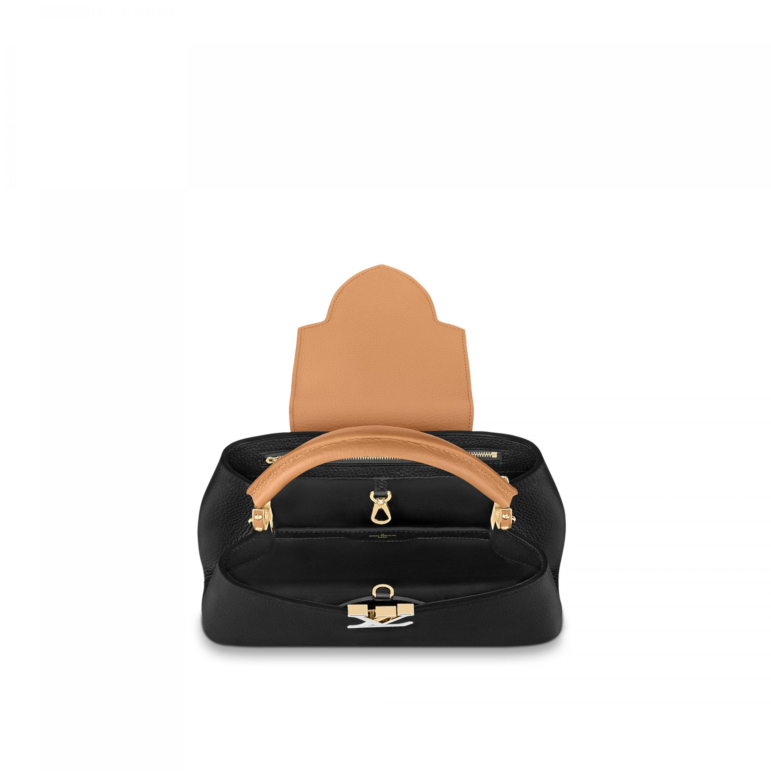Replica bags Louis Vuitton M59466 Capucines PM Black Gold Arizona