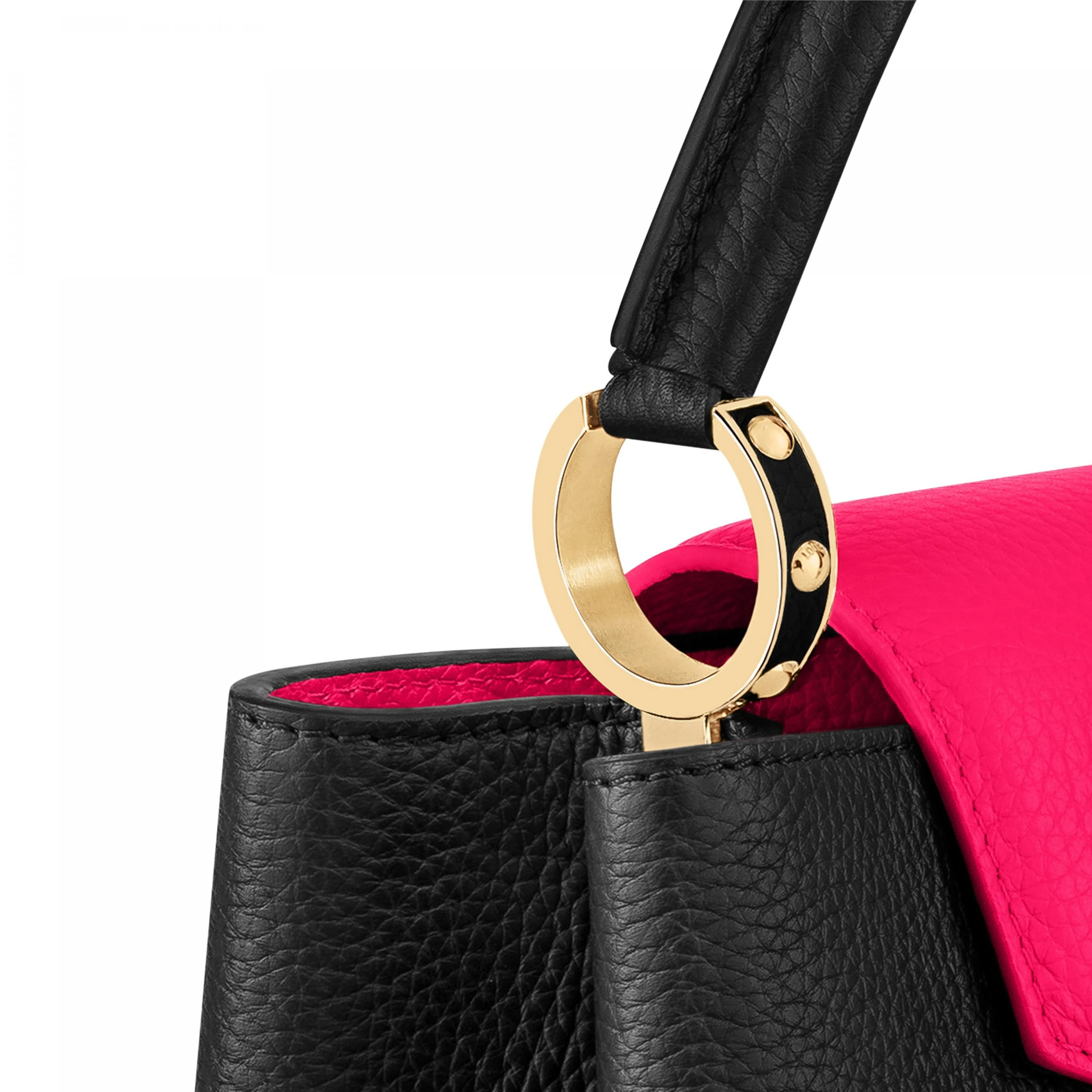 Lv belts replica Louis Vuitton M59882 Capucines MM Black Rose Berlingot