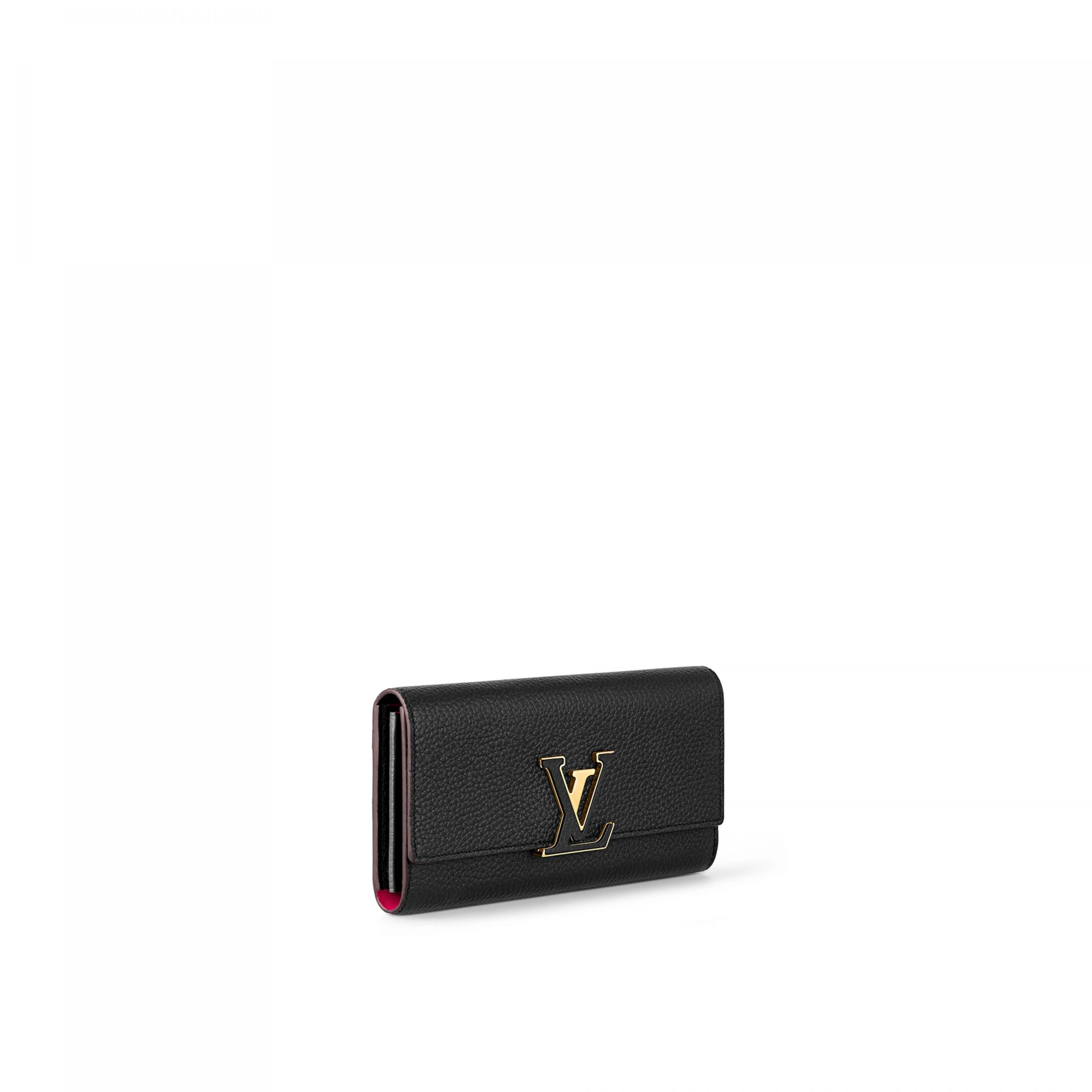Replica bags lv Louis Vuitton M61248 Capucines Wallet Black