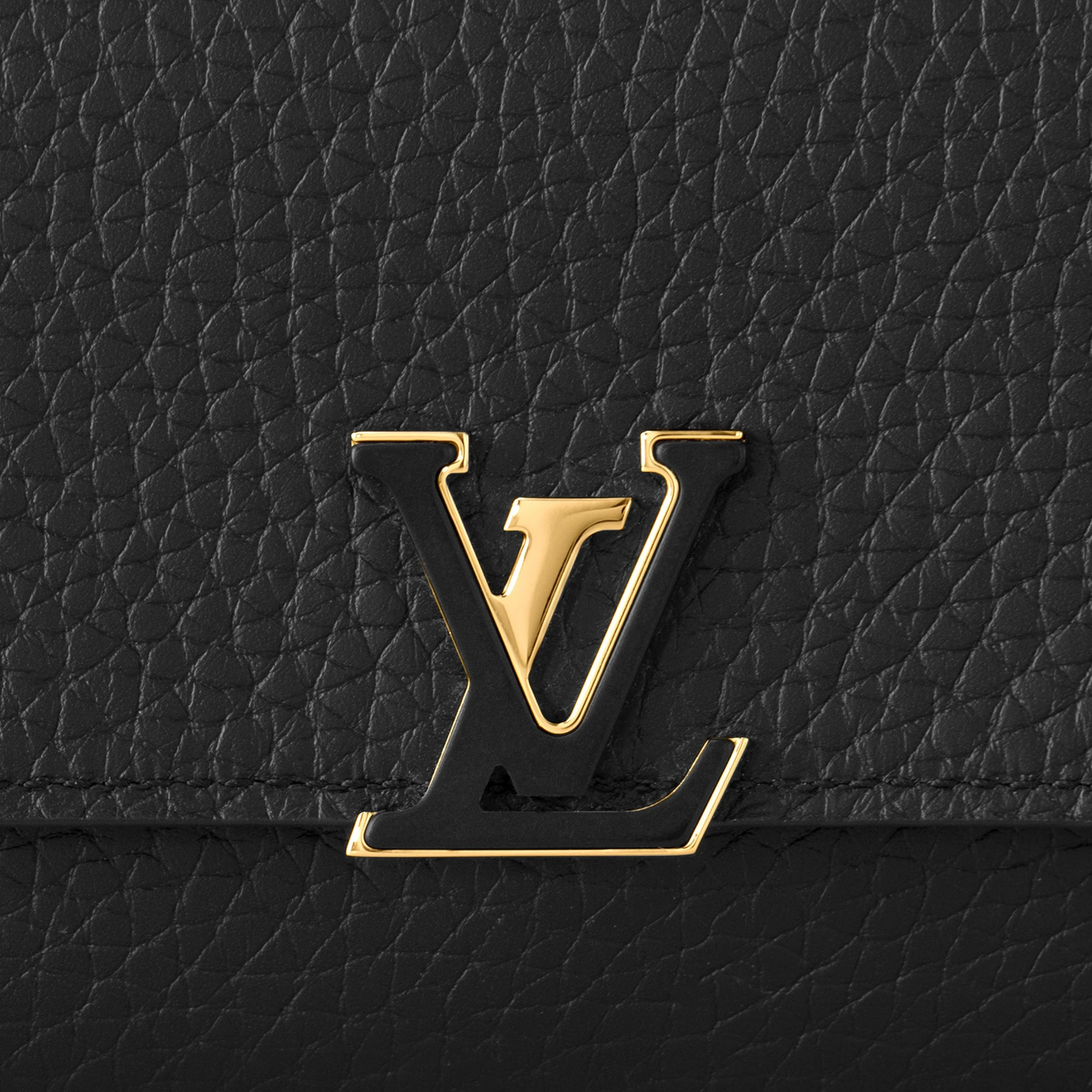Louis vuitton locations Louis Vuitton M62157 Capucines Compact Wallet Black Pink