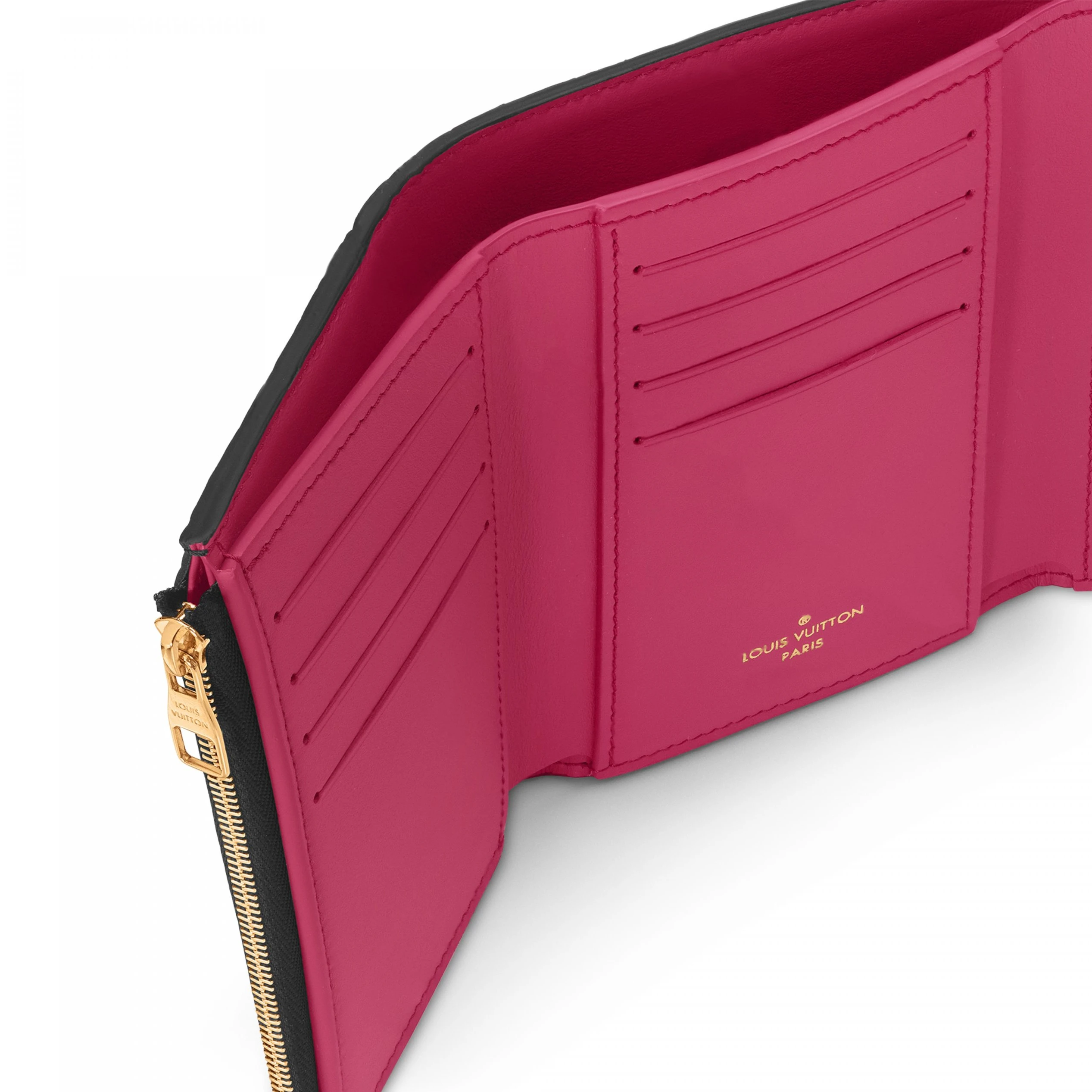Louis vuitton locations Louis Vuitton M62157 Capucines Compact Wallet Black Pink