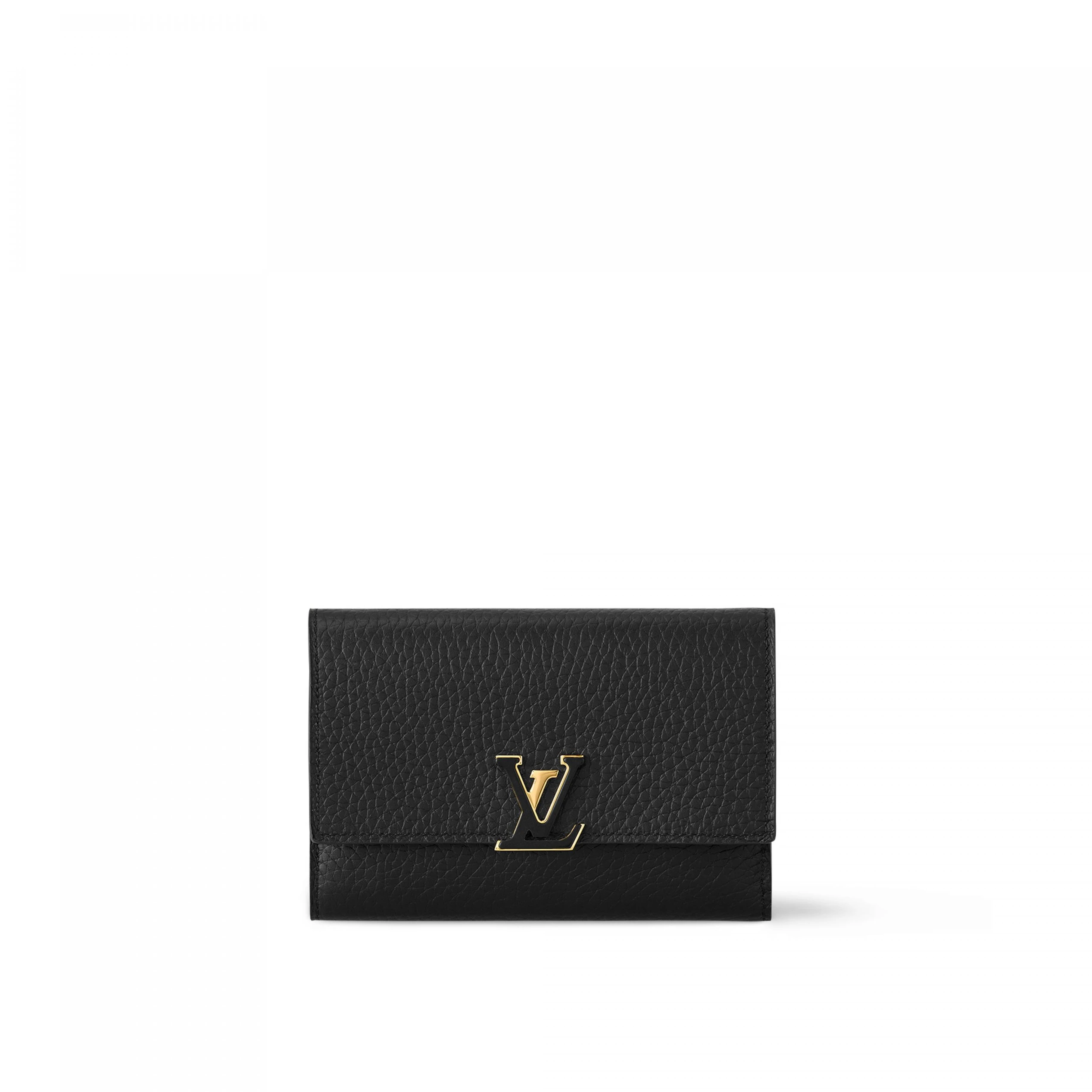 Louis Vuitton M62157 Capucines Compact Wallet Black Pink