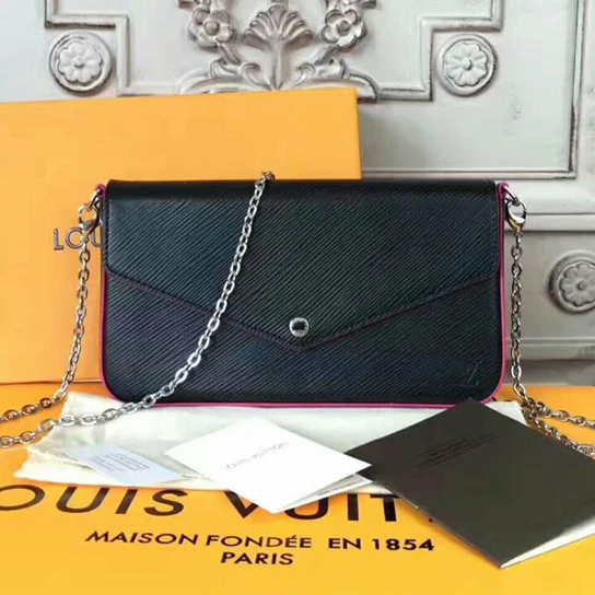 Lv belts replica Louis Vuitton M64579 Pochette Felicie Crossbody Bag Epi Leather
