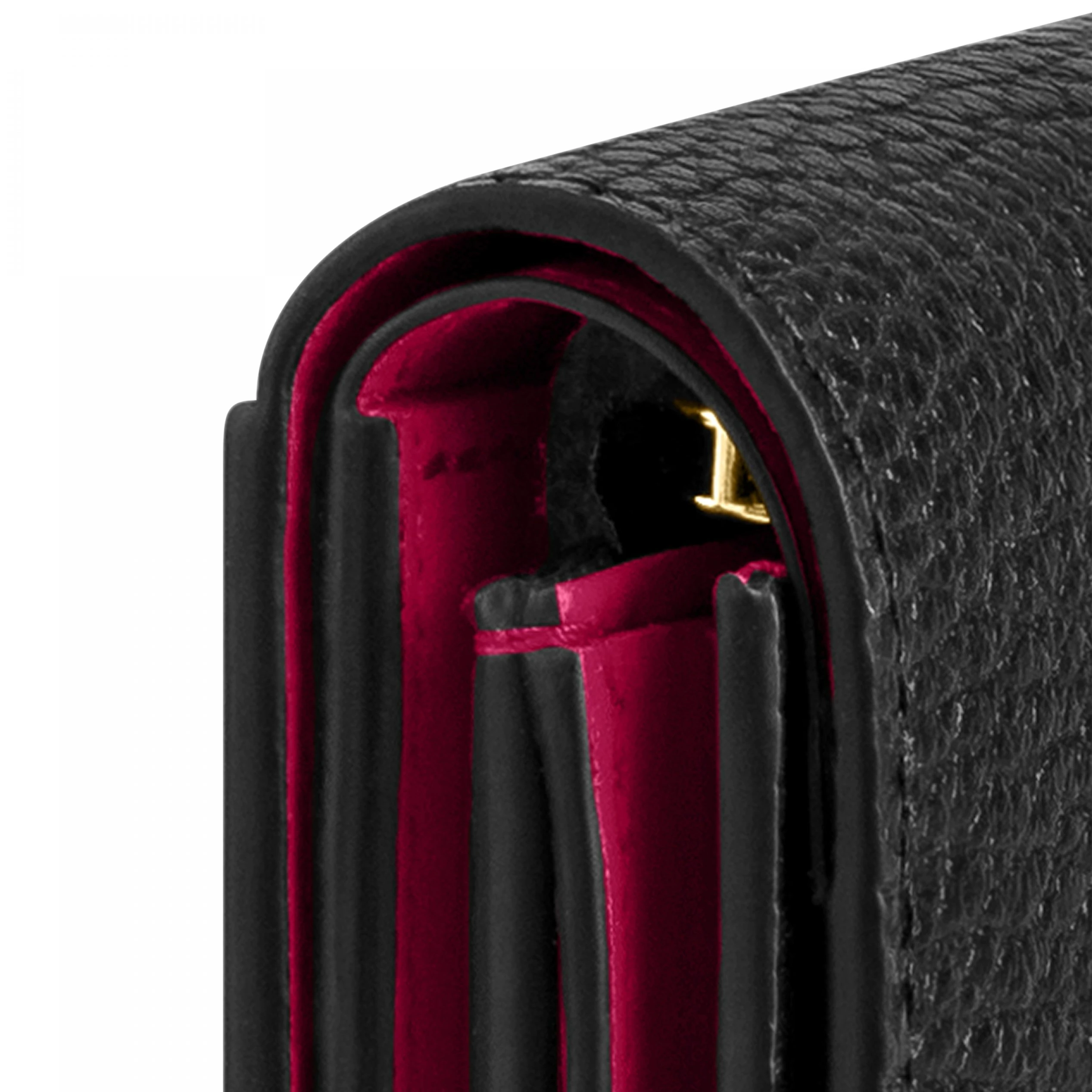Top lv Louis Vuitton M68587 Capucines XS Wallet Black