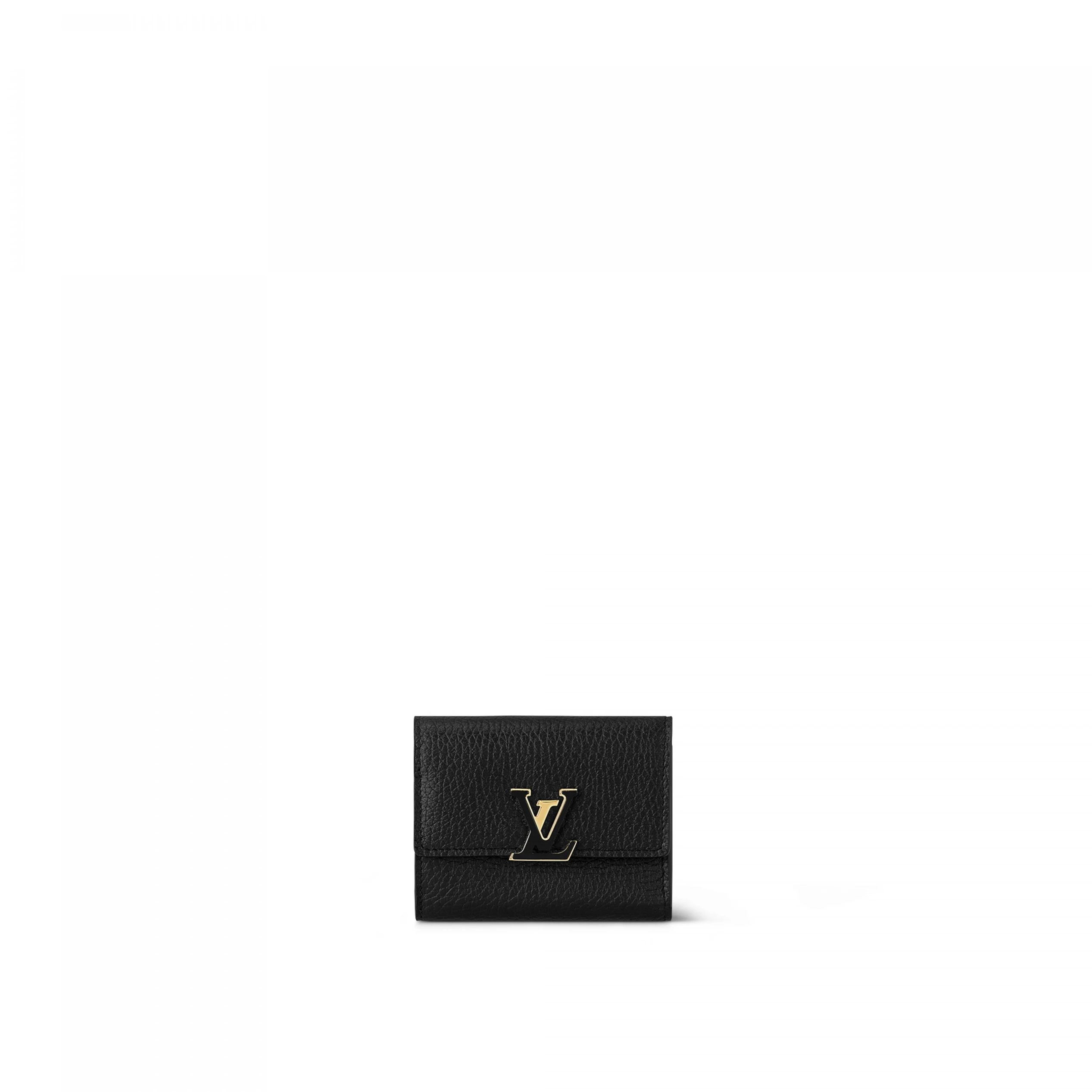 Top lv Louis Vuitton M68587 Capucines XS Wallet Black