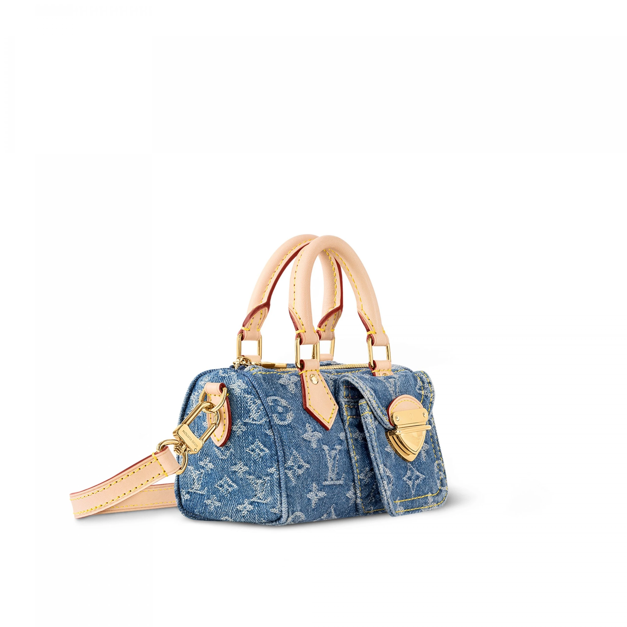 Louis vuitton locations Louis Vuitton M82950 Nano Speedy Denim Blue