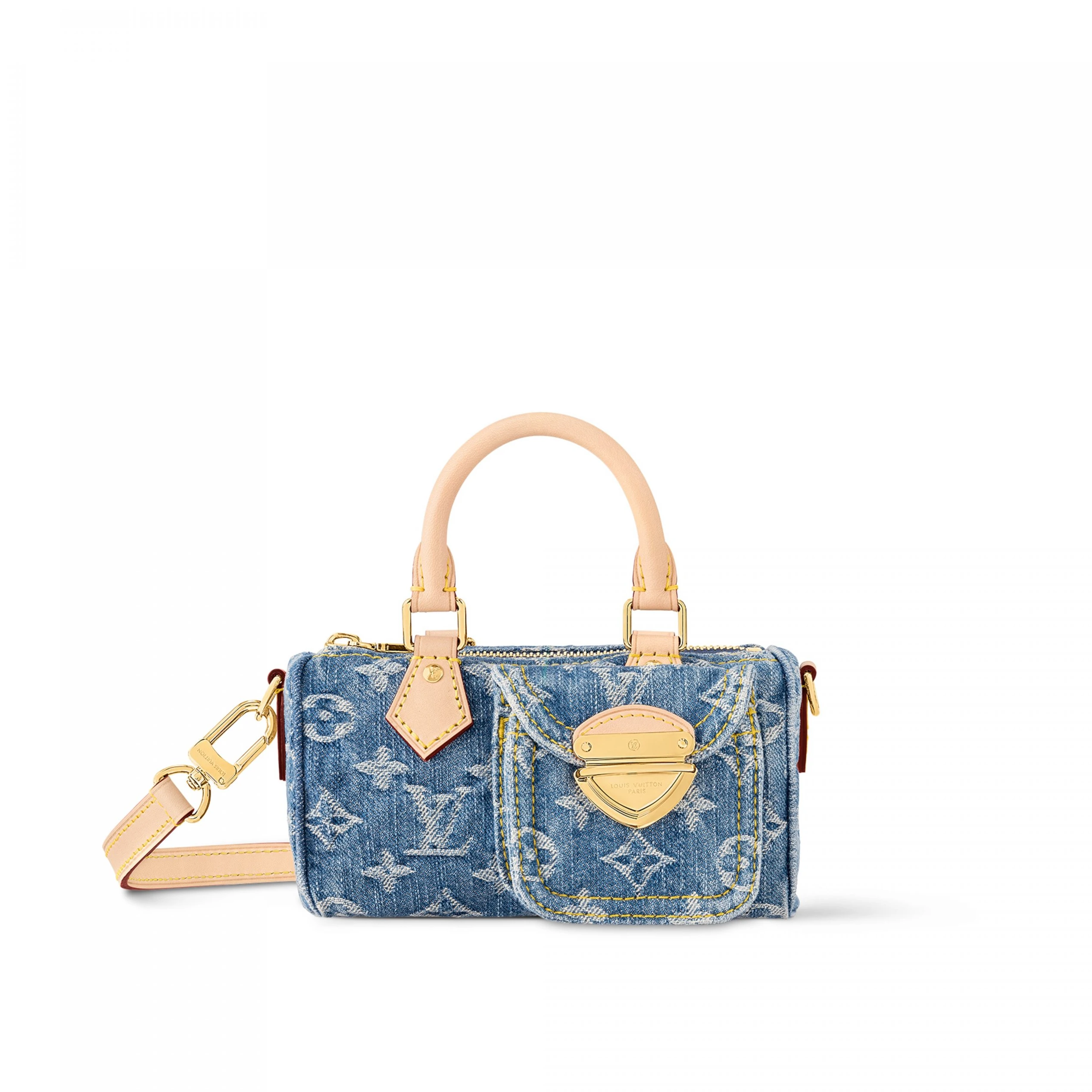 Louis Vuitton M82950 Nano Speedy Denim Blue