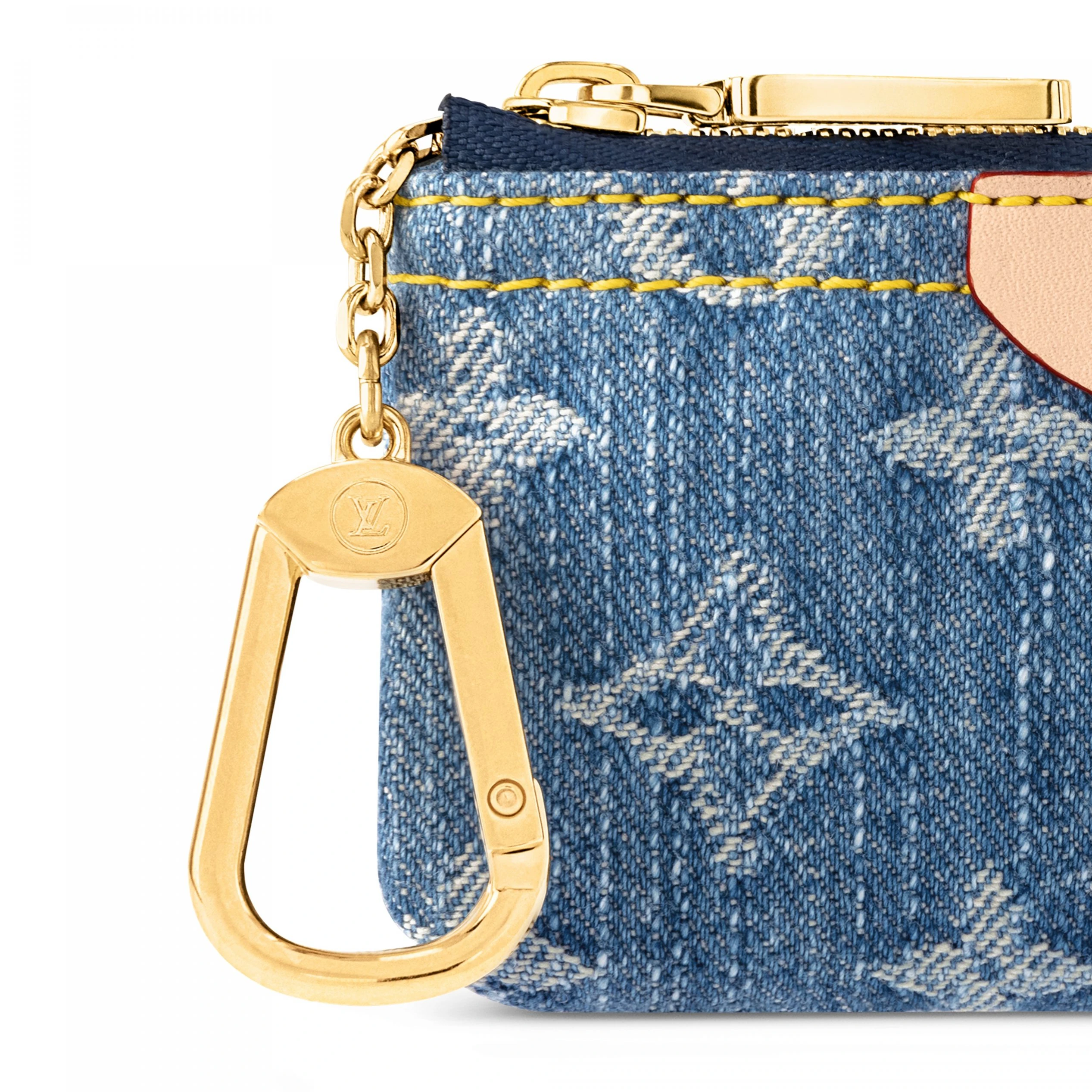 Replica bags Louis Vuitton M82961 Key Pouch Denim Blue