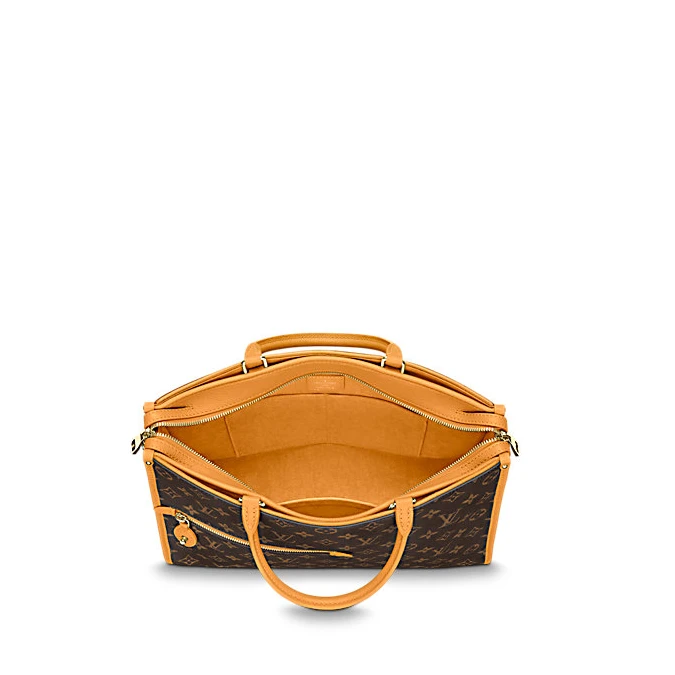 Replica bags Louis Vuitton Monogram Canvas POPINCOURT MM SAFRAN IMPERIAL M43436
