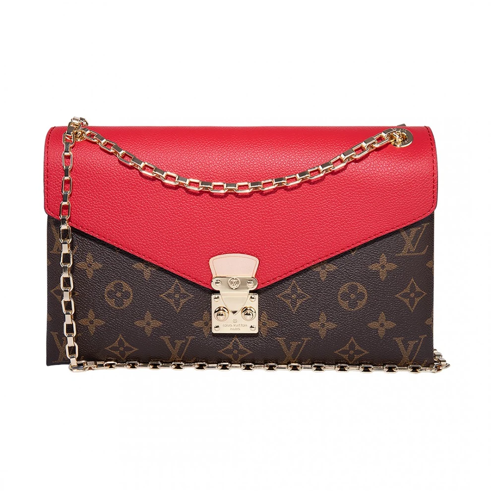 Replica bags lv Louis Vuitton Monogram Canvas Pallas Chain M41201 Cerise