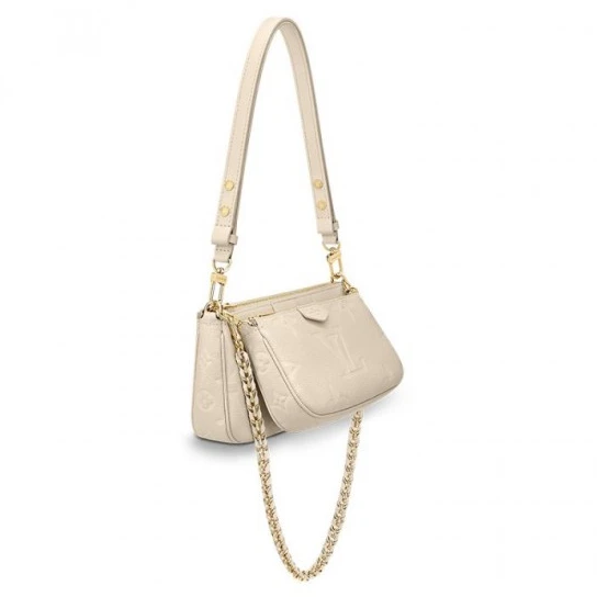 Lv belts replica Louis Vuitton Multi Pochette Accessoires Cream M46568 Black M80399