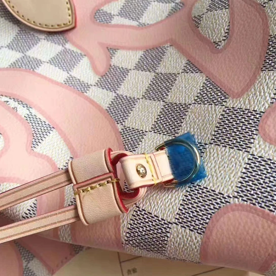 Lv belts replica Louis Vuitton N41050 Neverfull MM Shoulder Bag Damier Azur Canvas