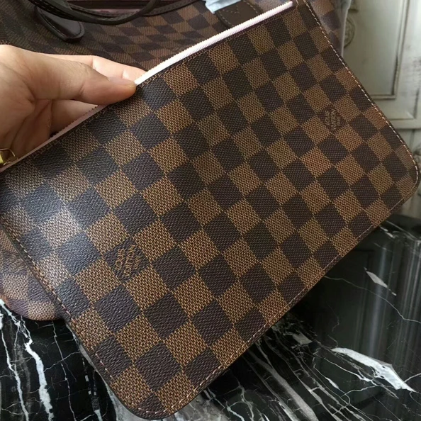 Louis vuitton locations Louis Vuitton N41603 Neverfull MM Shoulder Bag Damier Ebene Canvas