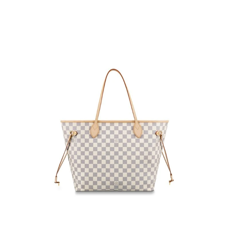 Mythick.ru Louis Vuitton N41605 Neverfull MM Rose Ballerine Damier Azur Canvas