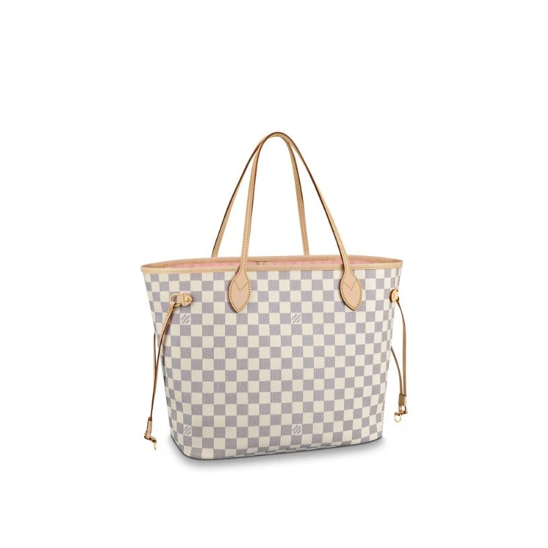 Mythick.ru Louis Vuitton N41605 Neverfull MM Rose Ballerine Damier Azur Canvas