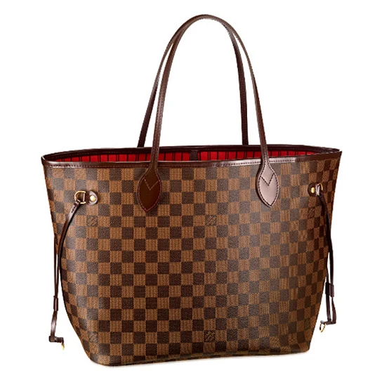 Louis Vuitton N51105 Neverfull MM Shoulder Bag Damier Ebene Canvas
