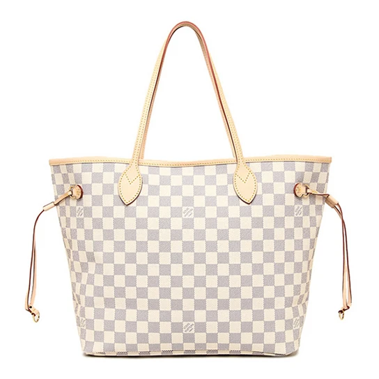 Louis Vuitton N51108 Neverfull GM Shoulder Bag Damier Azur Canvas