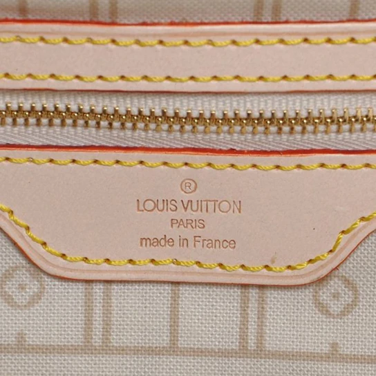 Top lv Louis Vuitton N51108 Neverfull GM Shoulder Bag Damier Azur Canvas