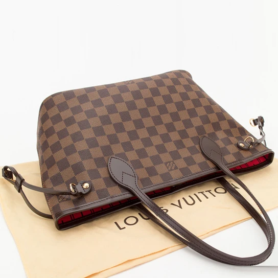 Replica bag Louis Vuitton N51109 Neverfull PM Shoulder Bag Damier Ebene Canvas