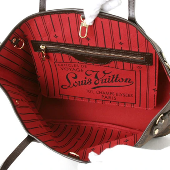 Replica bag Louis Vuitton N51109 Neverfull PM Shoulder Bag Damier Ebene Canvas