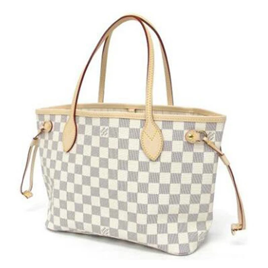 Replica bags Louis Vuitton N51110 Neverfull PM Shoulder Bag Damier Azur Canvas