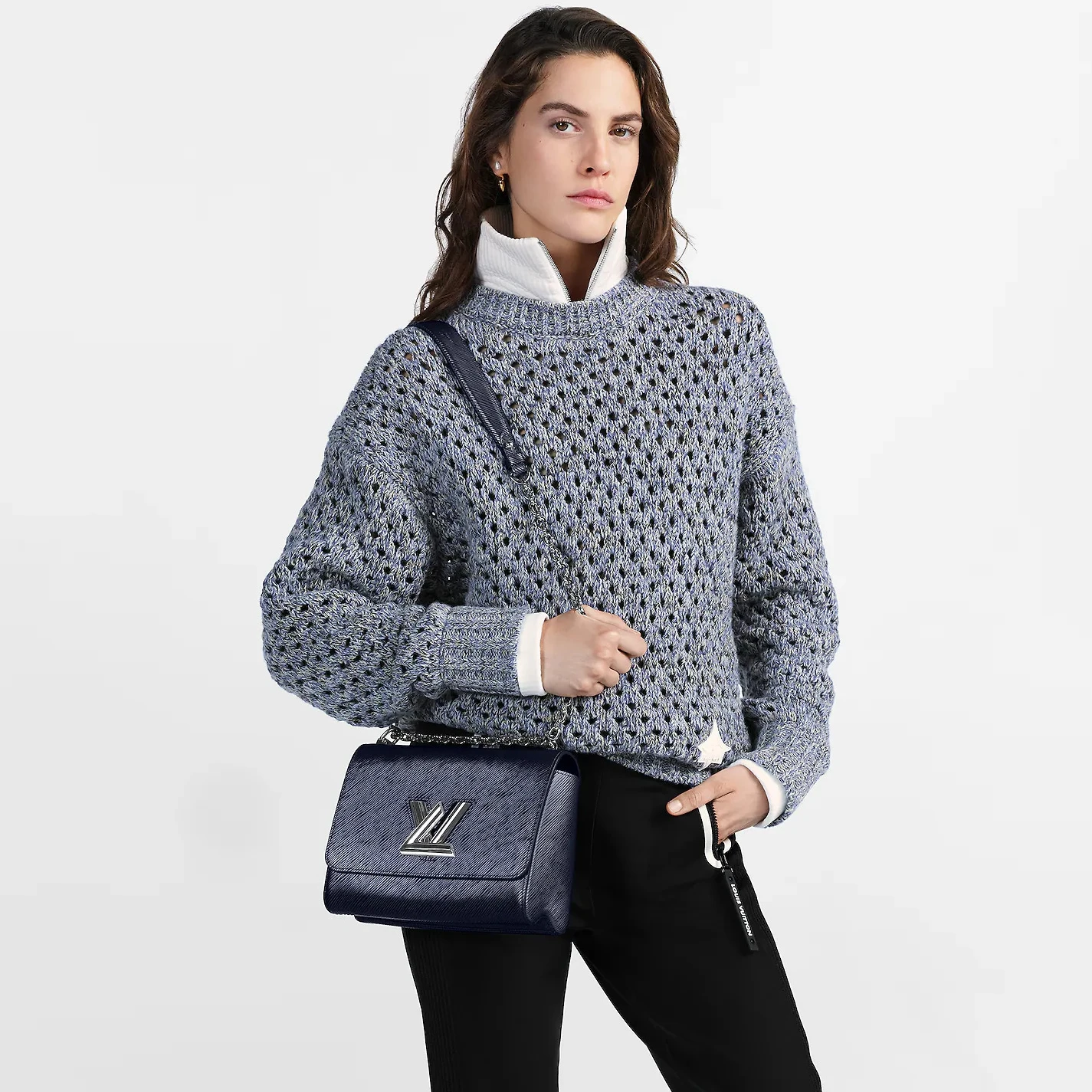 Replica bag Louis Vuitton Navy Blue M21028 Twist MM