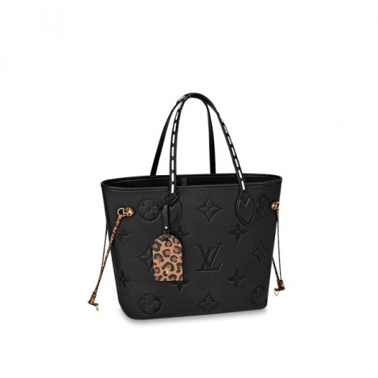 Louis Vuitton Neverfull MM Black M45856 Cream M58525