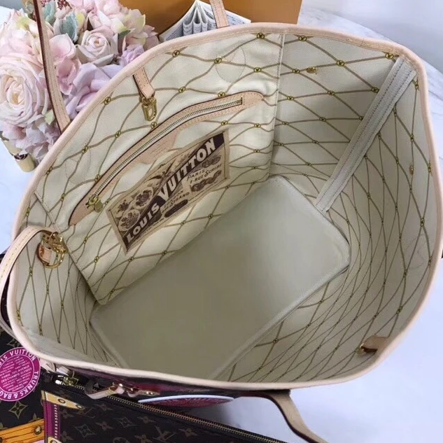 Top lv Louis Vuitton Neverfull MM Summer Trunk Monogram M41390