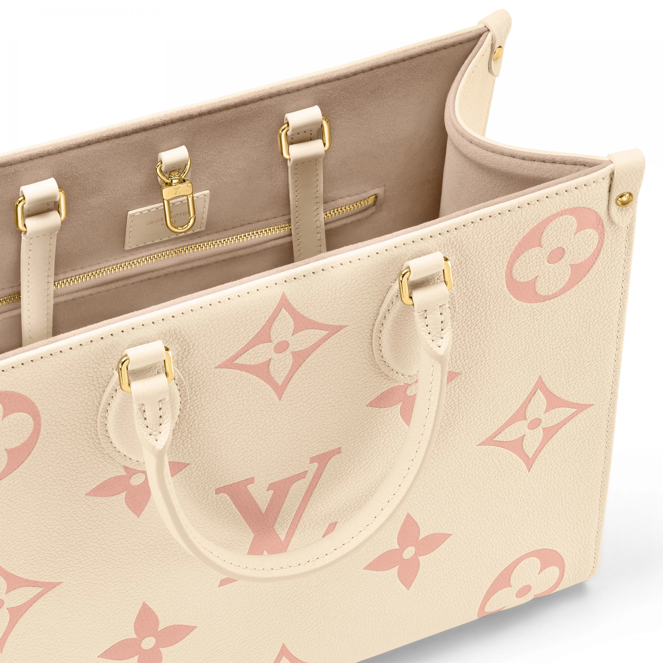 Top lv Louis Vuitton OnTheGo MM M21575 Crème Rose Trianon