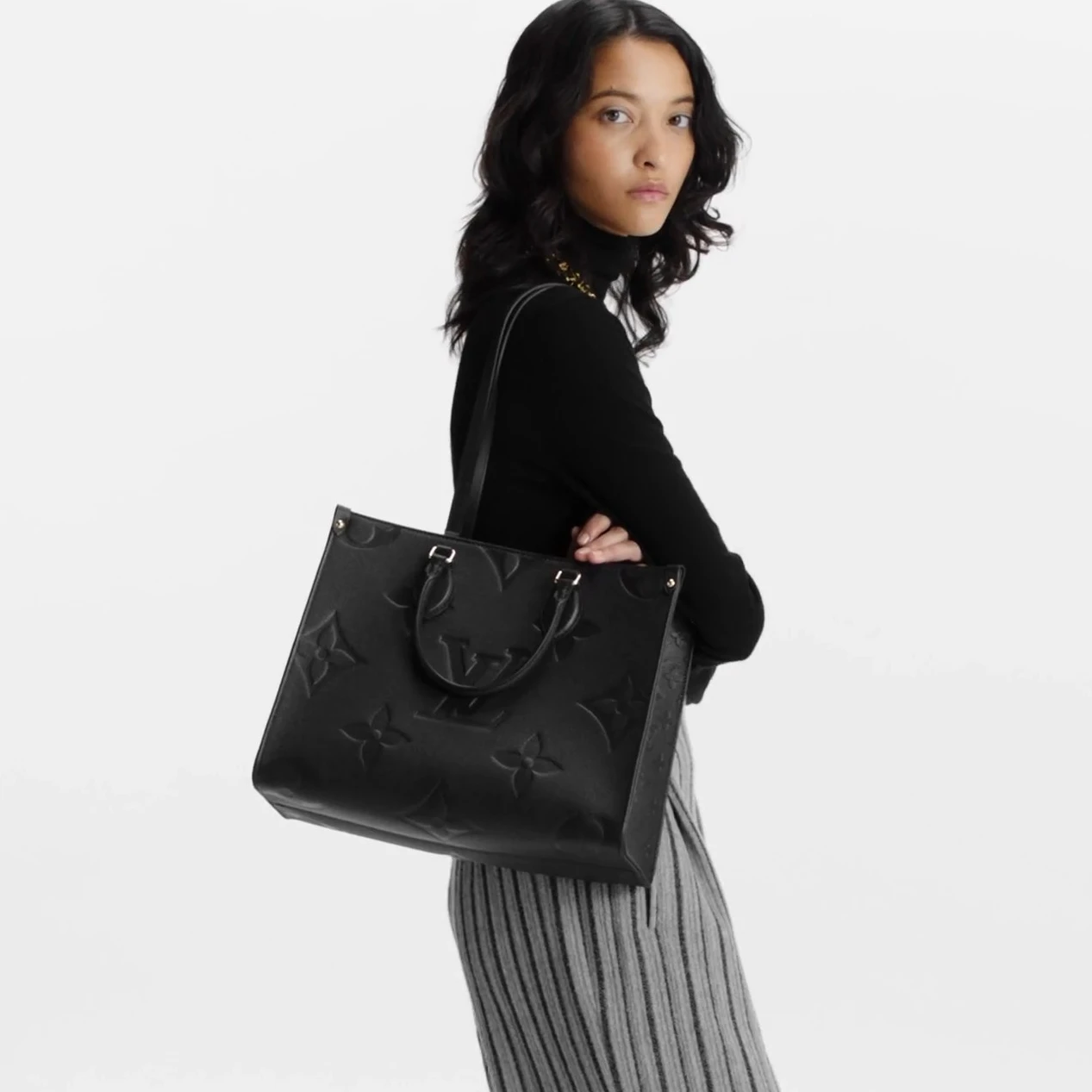 Replica bags lv Louis Vuitton OnTheGo MM M45595 Black