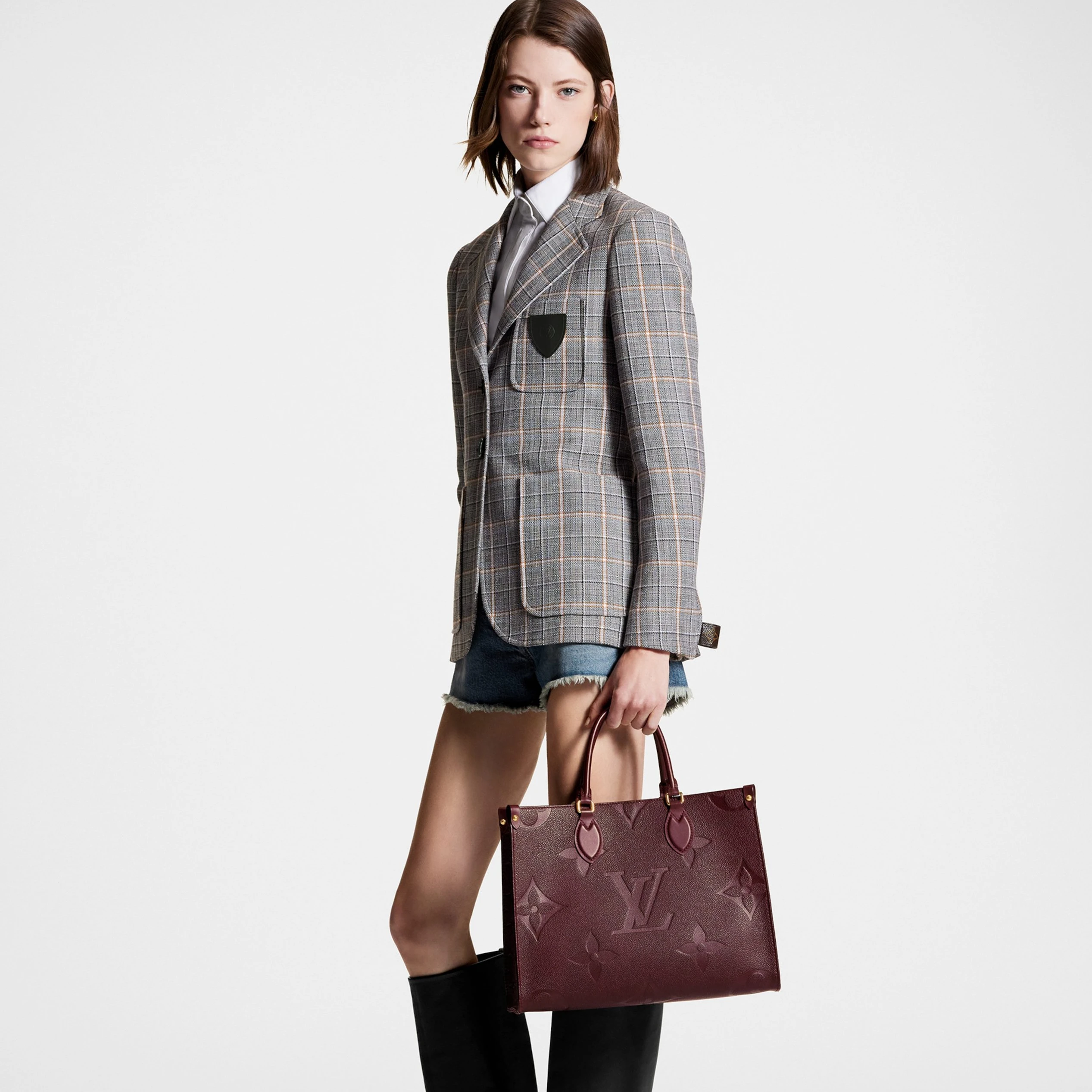 Top lv Louis Vuitton OnTheGo MM M46601 Wine Red