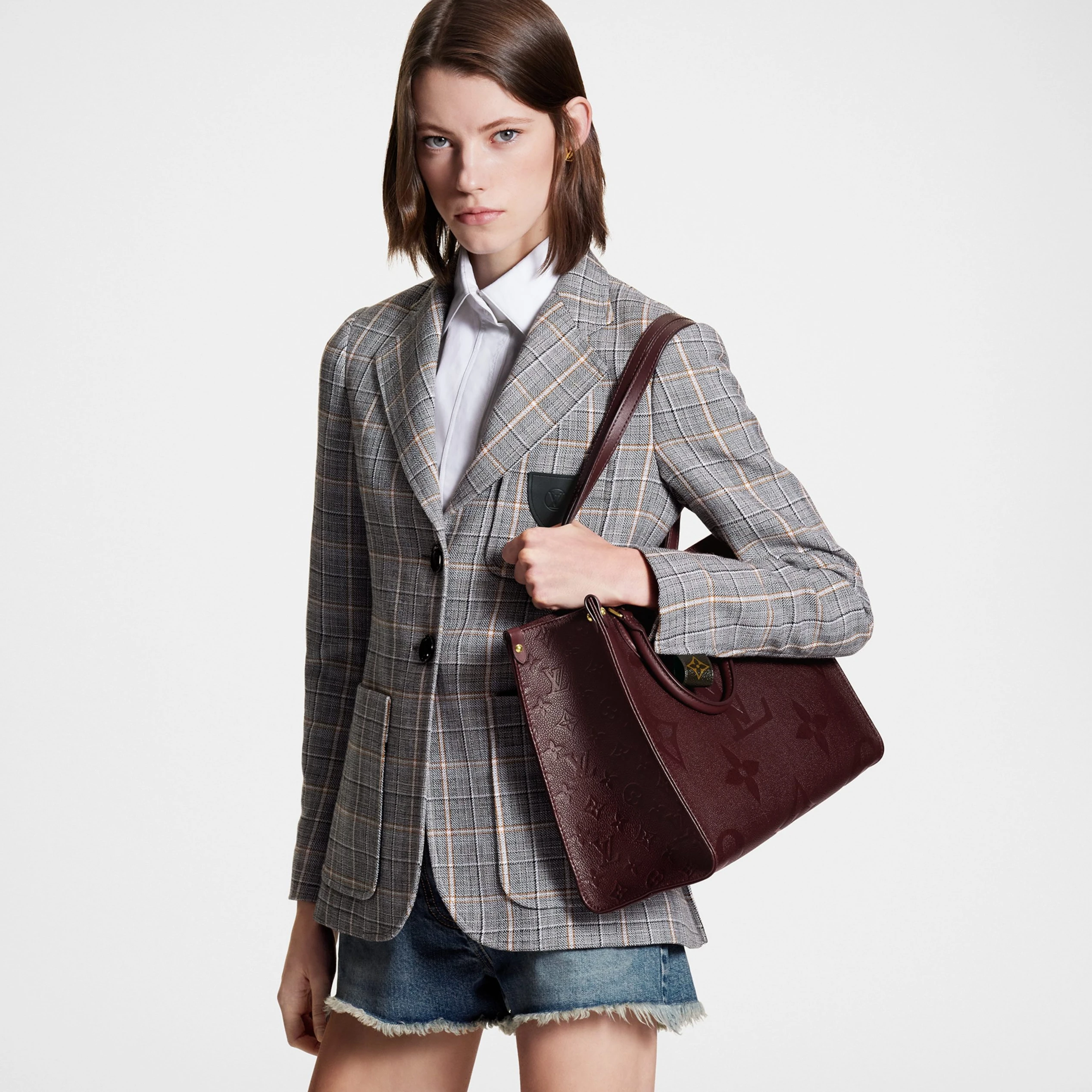 Top lv Louis Vuitton OnTheGo MM M46601 Wine Red