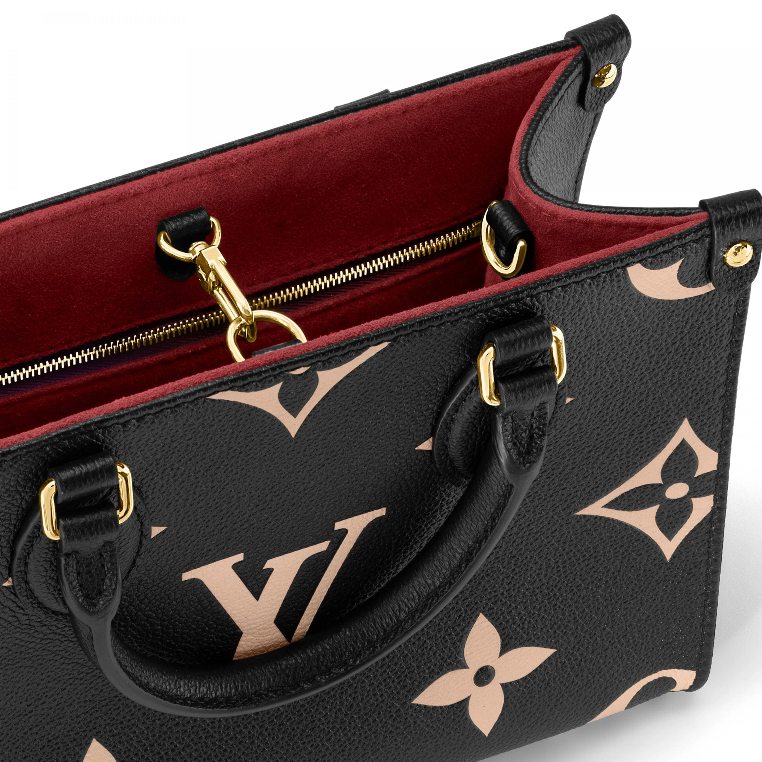 Replica bags lv Louis Vuitton Onthego PM M45659 Black Beige