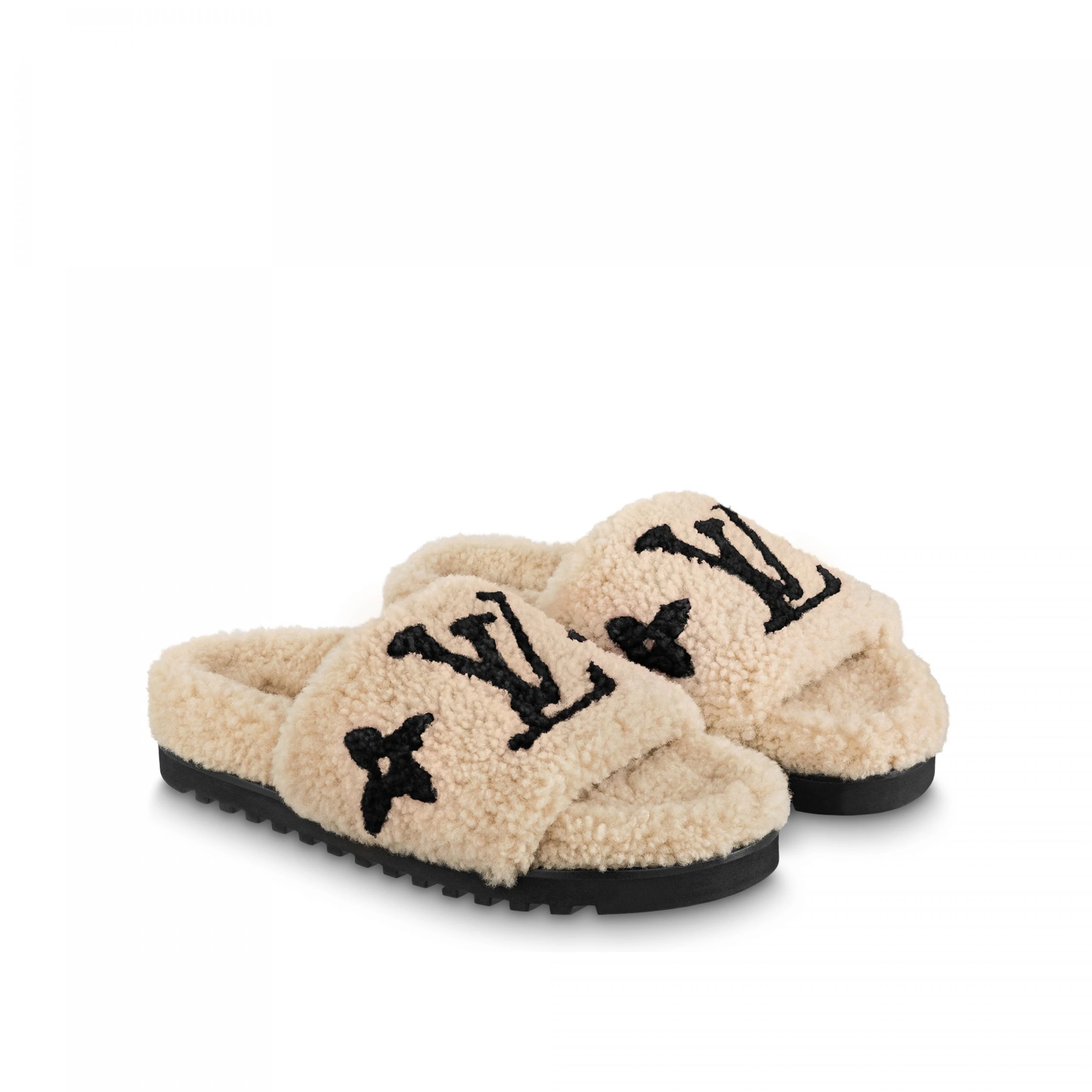 Top lv Louis Vuitton Paseo Flat Mule Ecru 1ABWD9