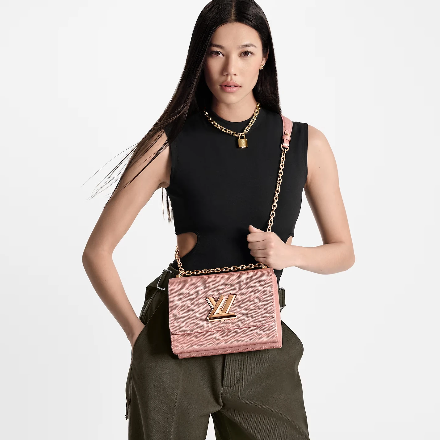 Replica bags Louis Vuitton Rose Blossom Pink M21313 Twist MM