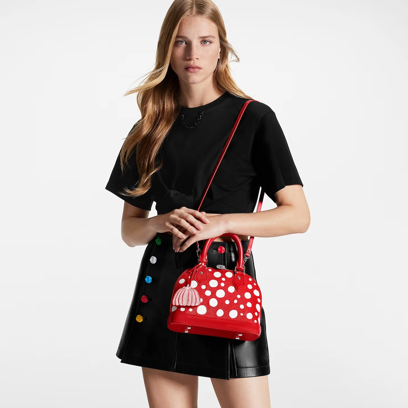 Mythick Louis Vuitton Rouge Blanc M21698 LV x YK Alma BB