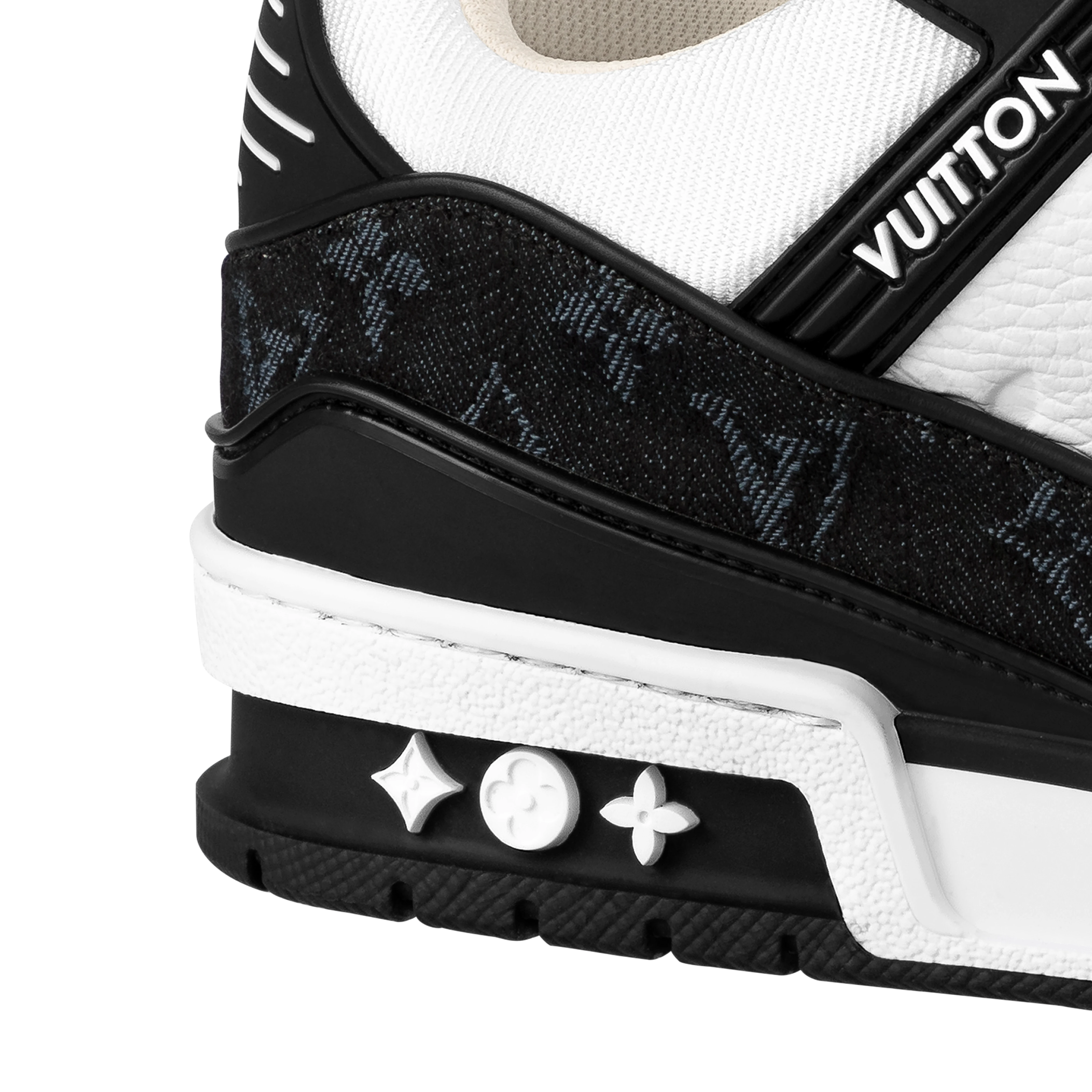 Replica bag Louis Vuitton Trainer Sneaker Monogram Denim White Black 1A9JGF