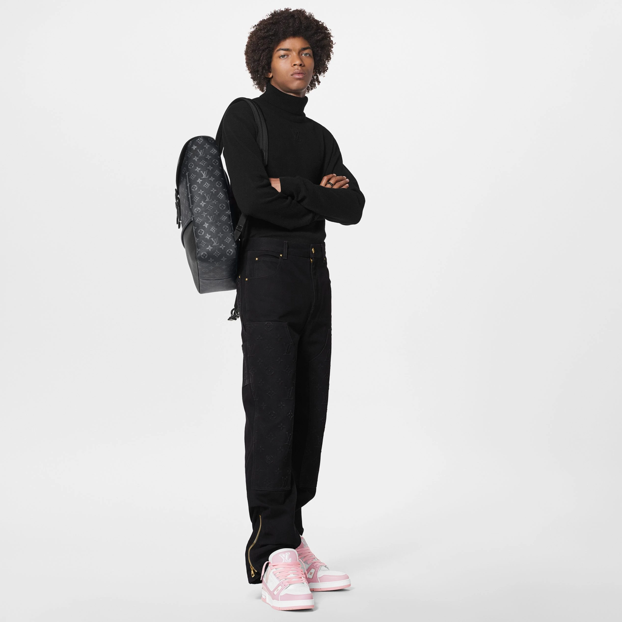 Replica bag Louis Vuitton Trainer Sneaker Pink White 1ABOEI