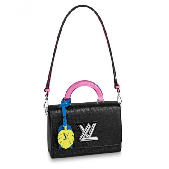 Replica bags Louis Vuitton Twist MM M56131 Rose M56112 Black