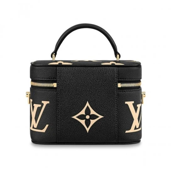 Replica bag Louis Vuitton Vanity PM Black M45780 Creme M45599