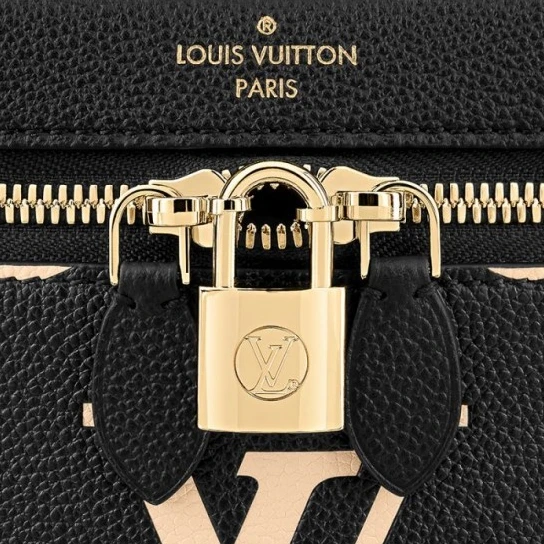 Replica bag Louis Vuitton Vanity PM Black M45780 Creme M45599