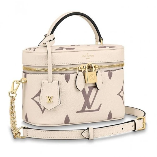 Replica bag Louis Vuitton Vanity PM Black M45780 Creme M45599